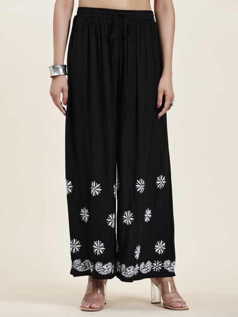 Fizaa Chikankari CO-ORD Set In Modal Cotton for Women In Black